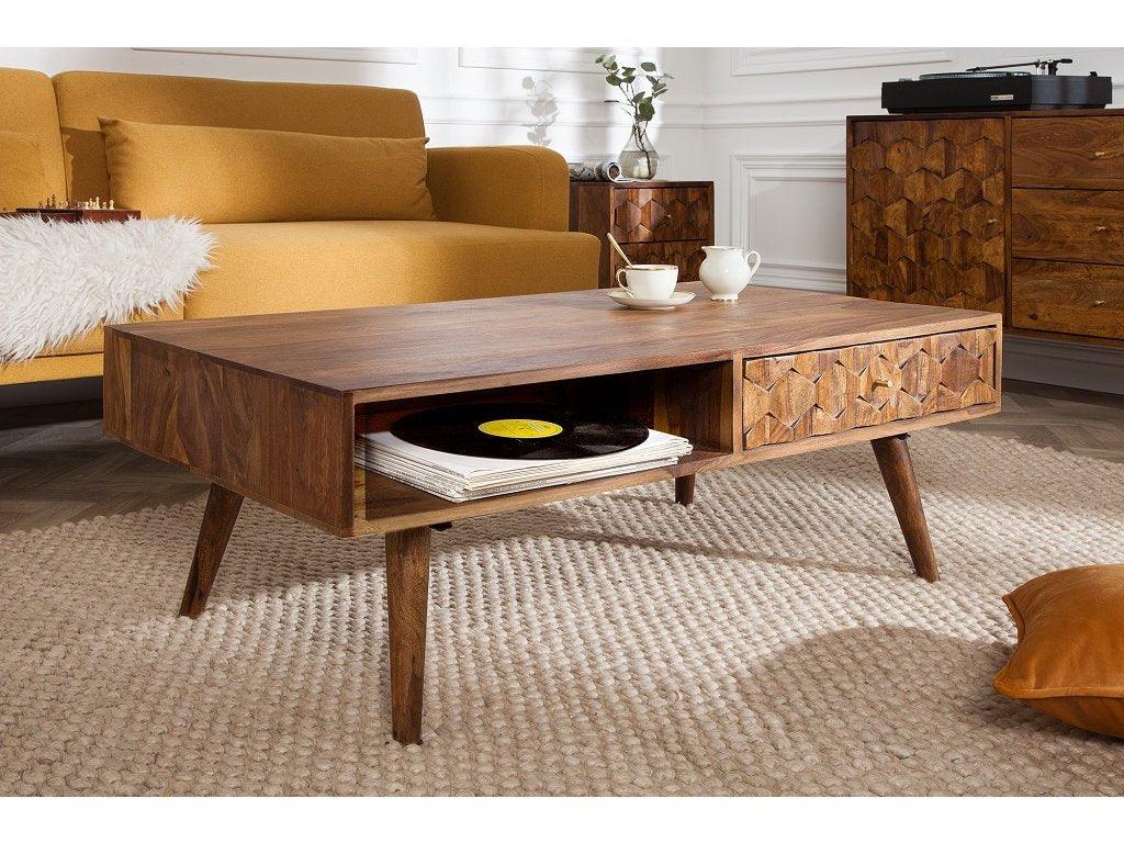 Massive sheesham coffee table Catico 110 cm - Duraster