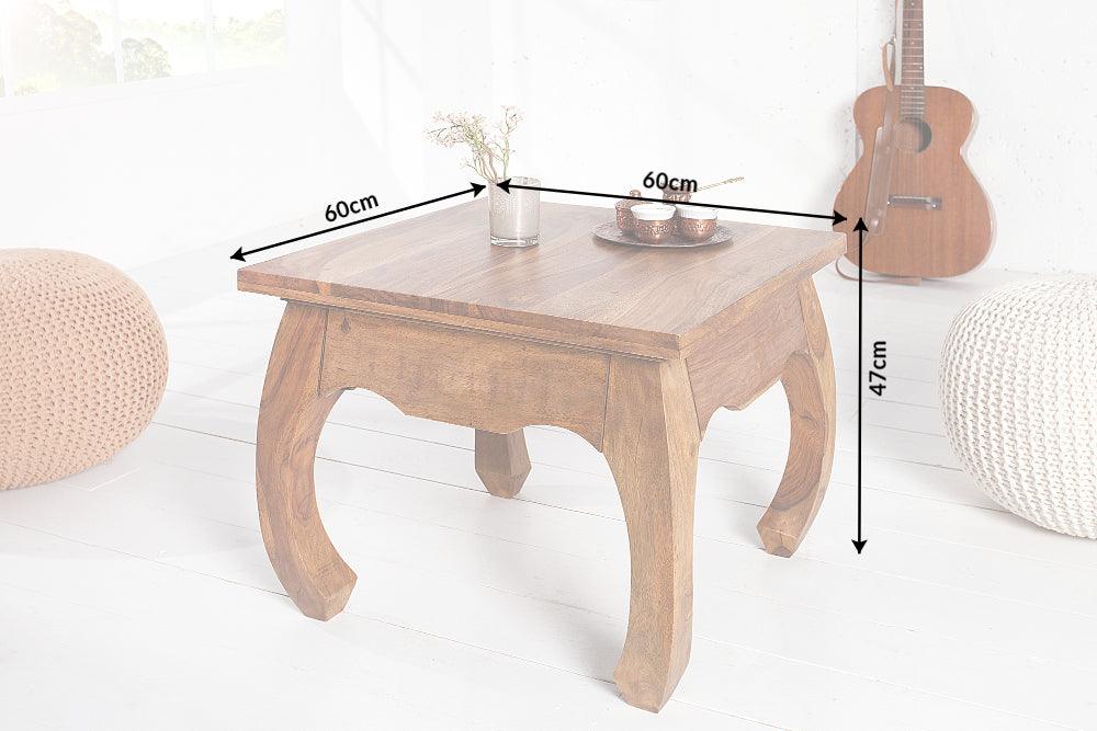 opium coffee table sheesham 60 cm - Duraster