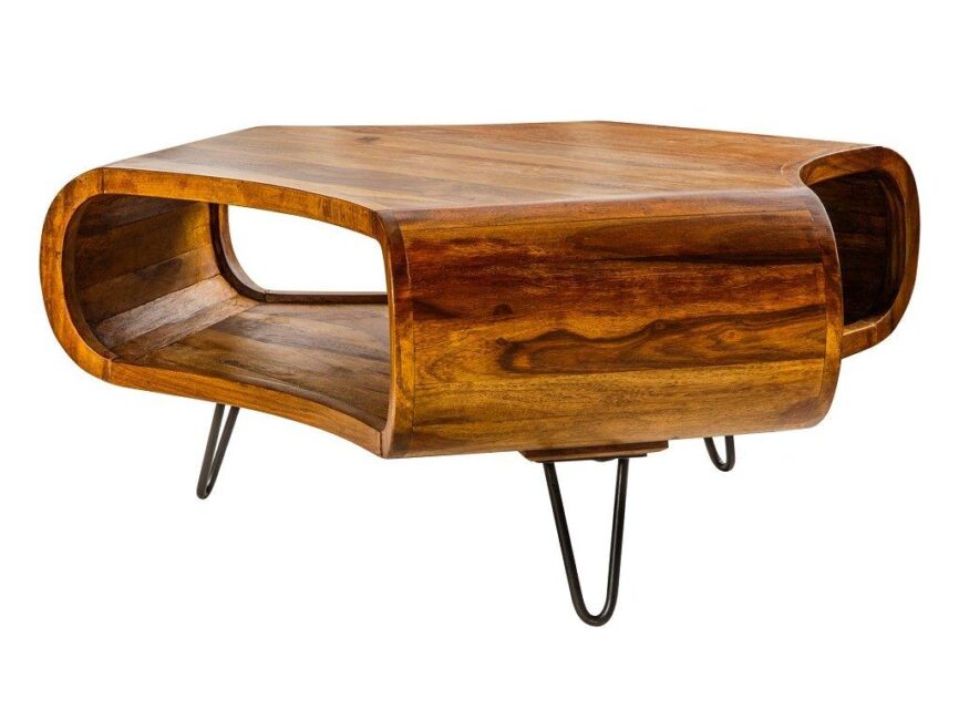 Massive Sheesham coffee table Gabriel 90 x 90 cm - Duraster