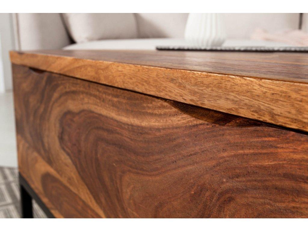 Massive wooden coffee table Rubik 110 x 50-73 cm - Duraster