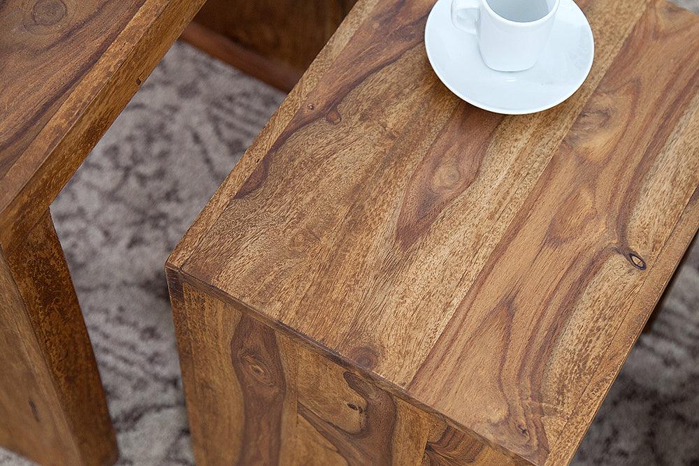 side table set sheesham wood - Duraster
