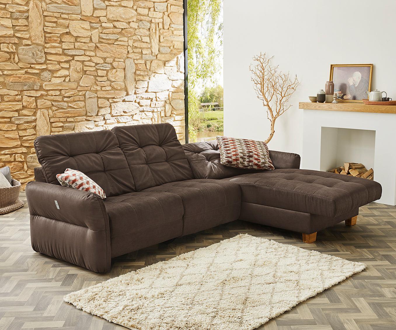 Massiv Faina Brown corner couch, 280x210 cm, Sofa #15 - Duraster