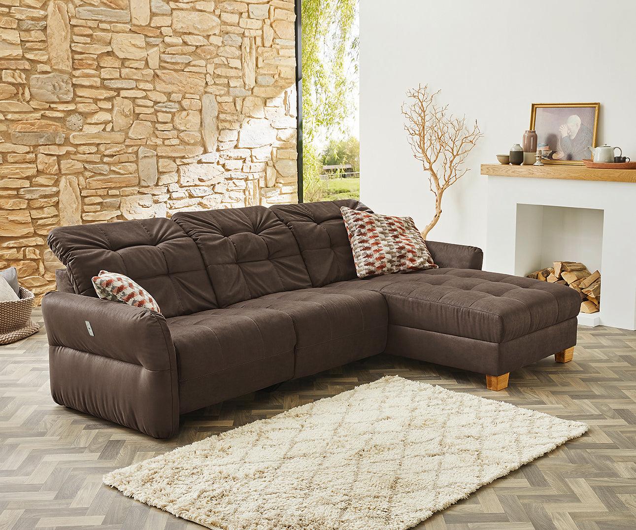 Massiv Faina Brown corner couch, 280x210 cm, Sofa #15 - Duraster