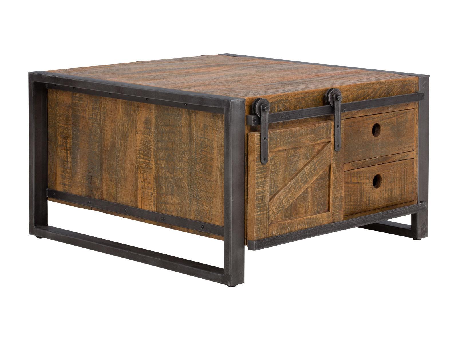 Virah Solid Wood Industrial Coffee Table - Duraster