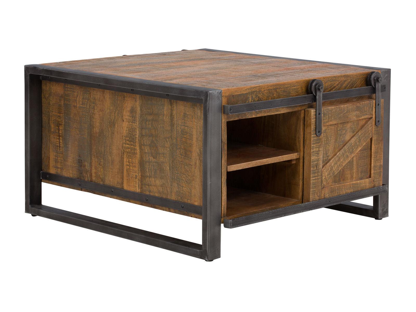 Virah Solid Wood Industrial Coffee Table - Duraster