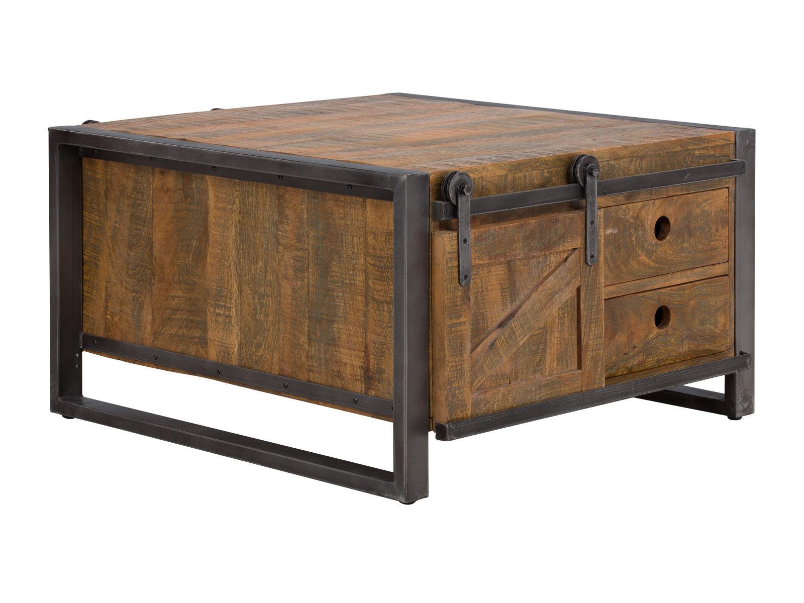 Virah Solid Wood Industrial Coffee Table - Duraster