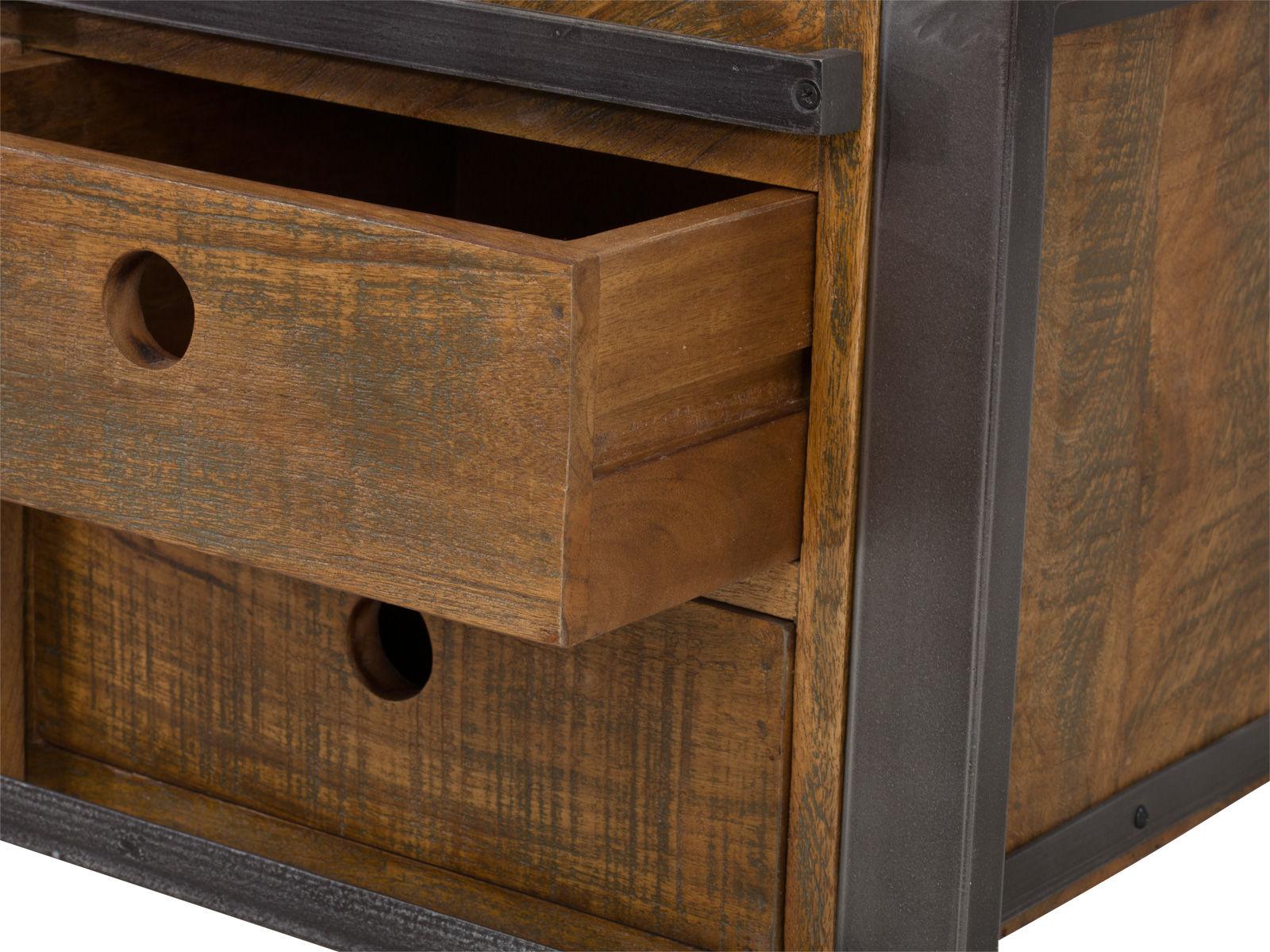 Virah Solid Wood Industrial Coffee Table - Duraster