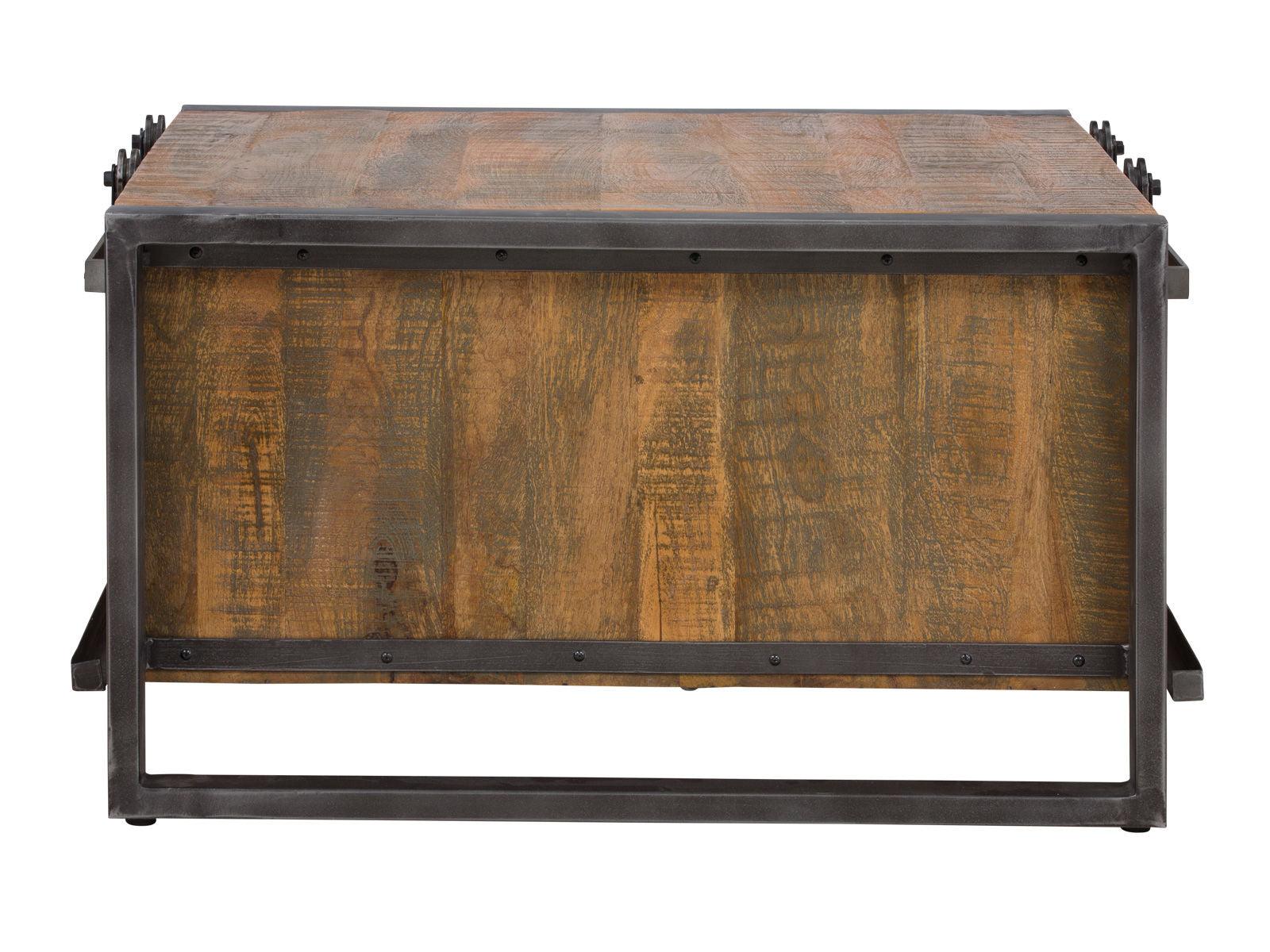 Virah Solid Wood Industrial Coffee Table - Duraster