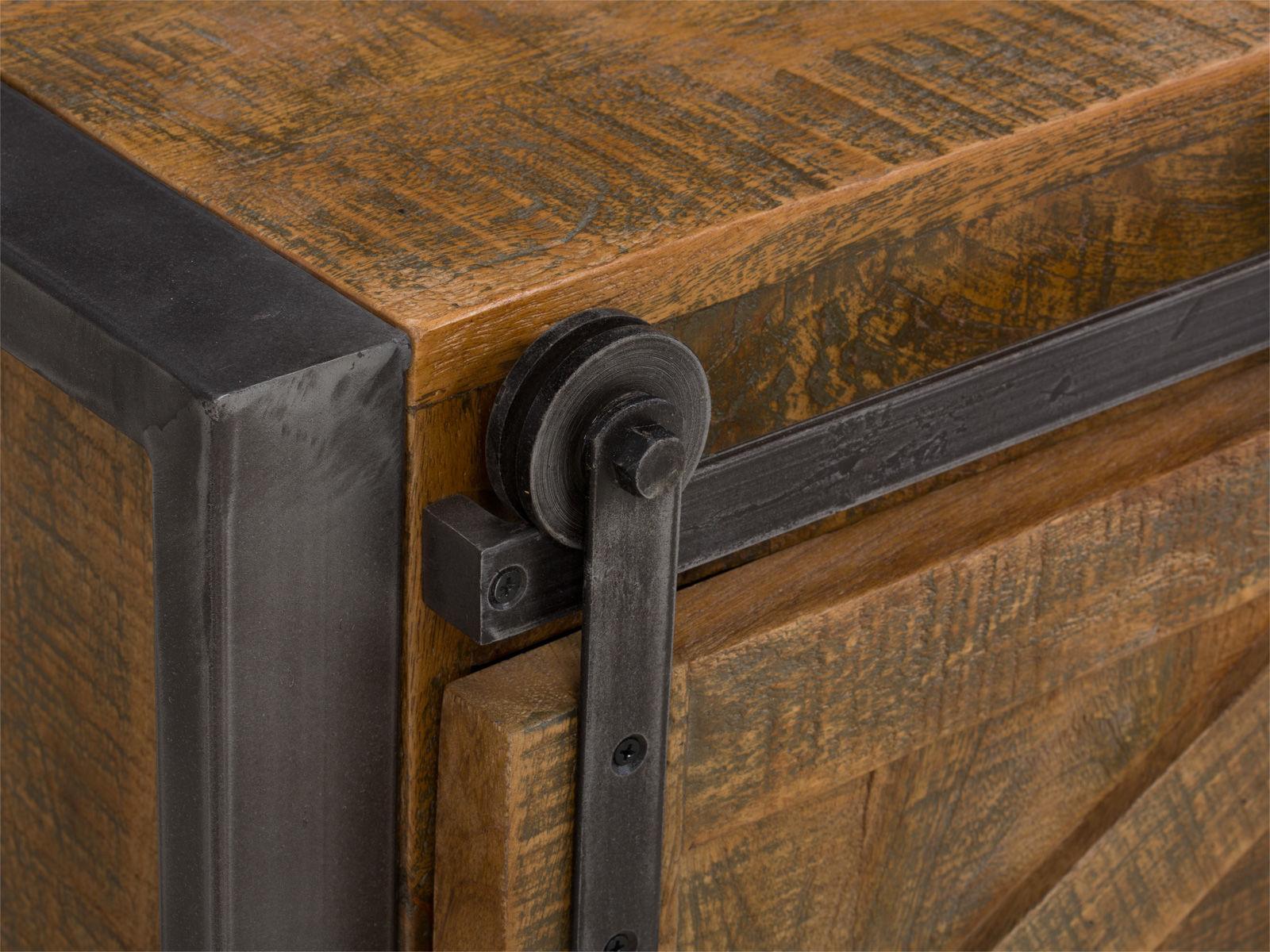 Virah Solid Wood Industrial Coffee Table - Duraster
