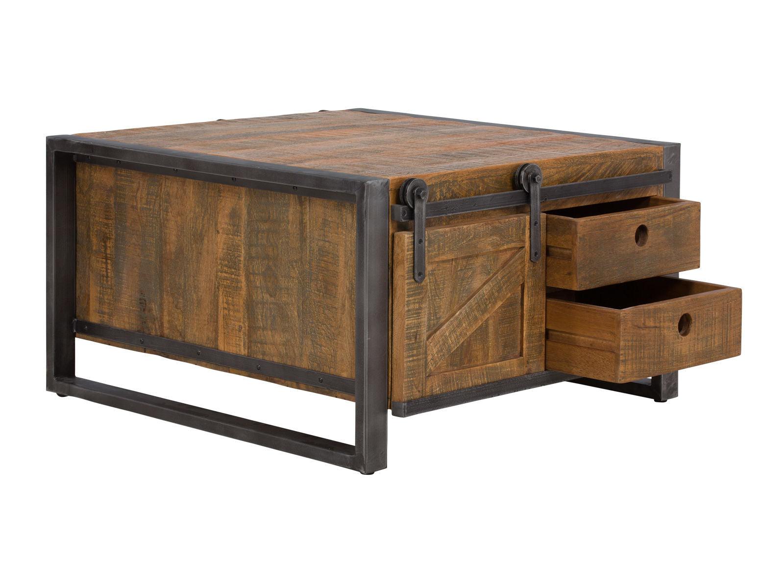 Virah Solid Wood Industrial Coffee Table - Duraster