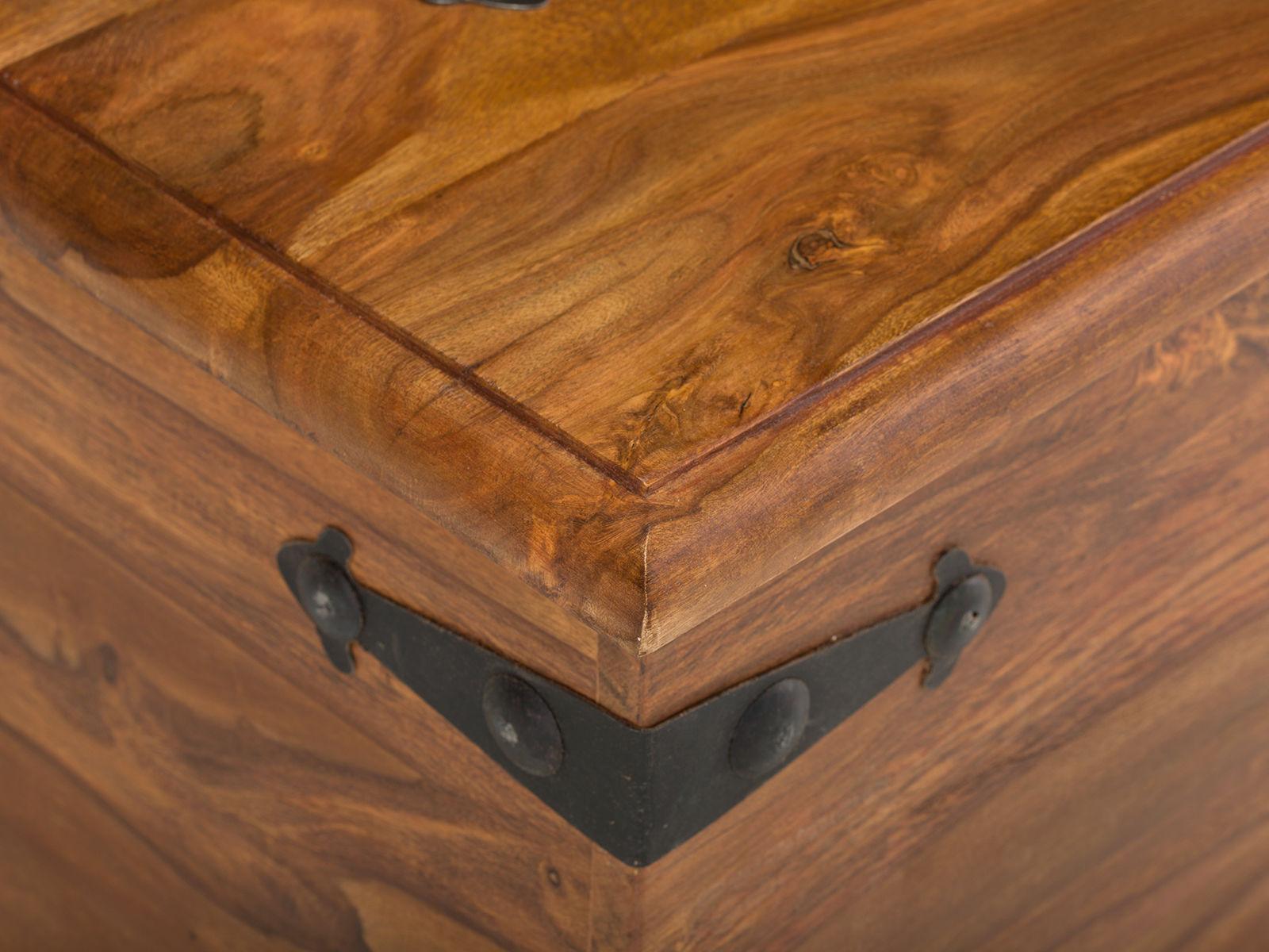 Vismit Solid Sheesham wood Storage Trunk / Coffee Table #7 - Duraster