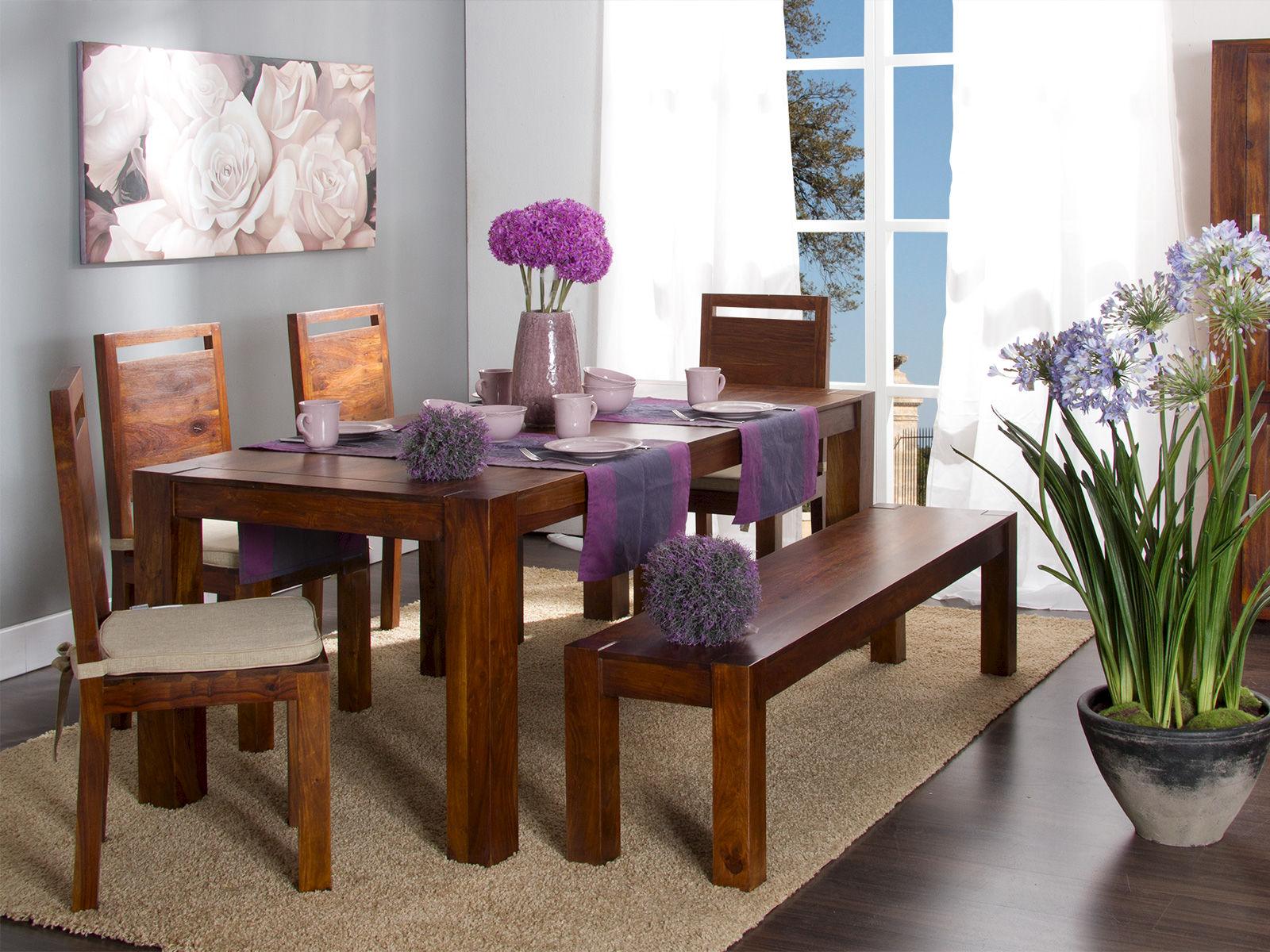 MONROVIA BROWN DINING BENCH SET - Duraster