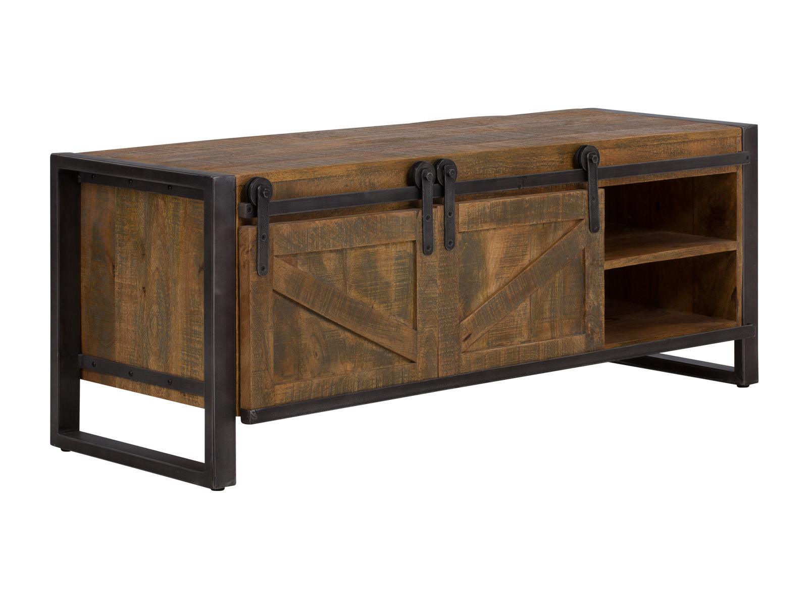 Virah Solid Wood Industrial TV Unit - Duraster