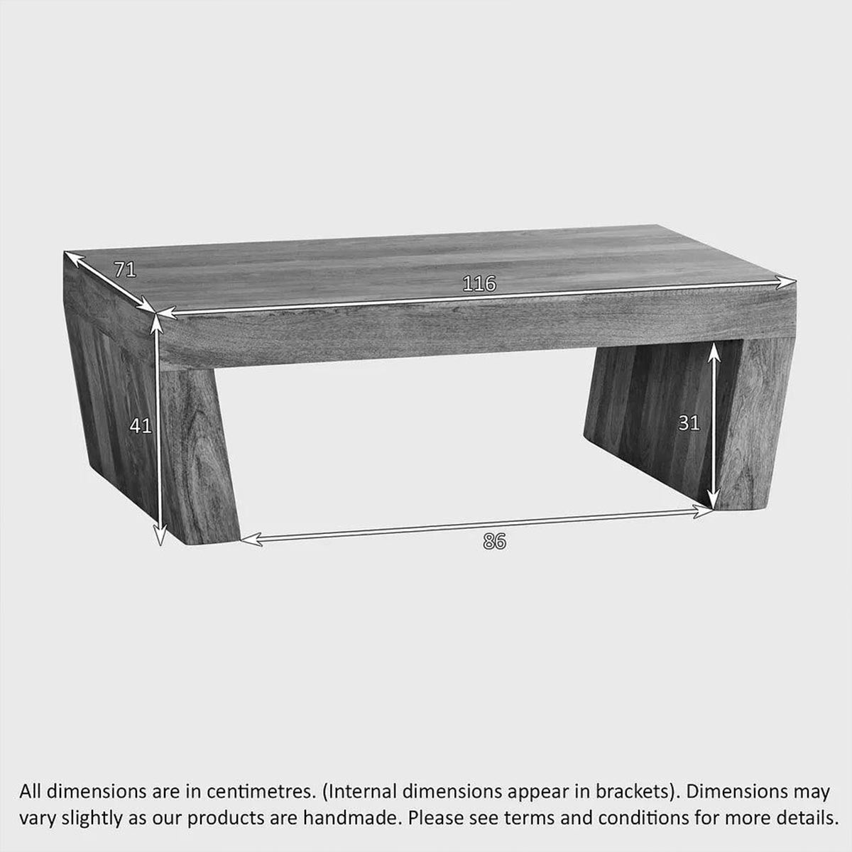 Misa Coffee Table Mango Wood #23 - Image 5