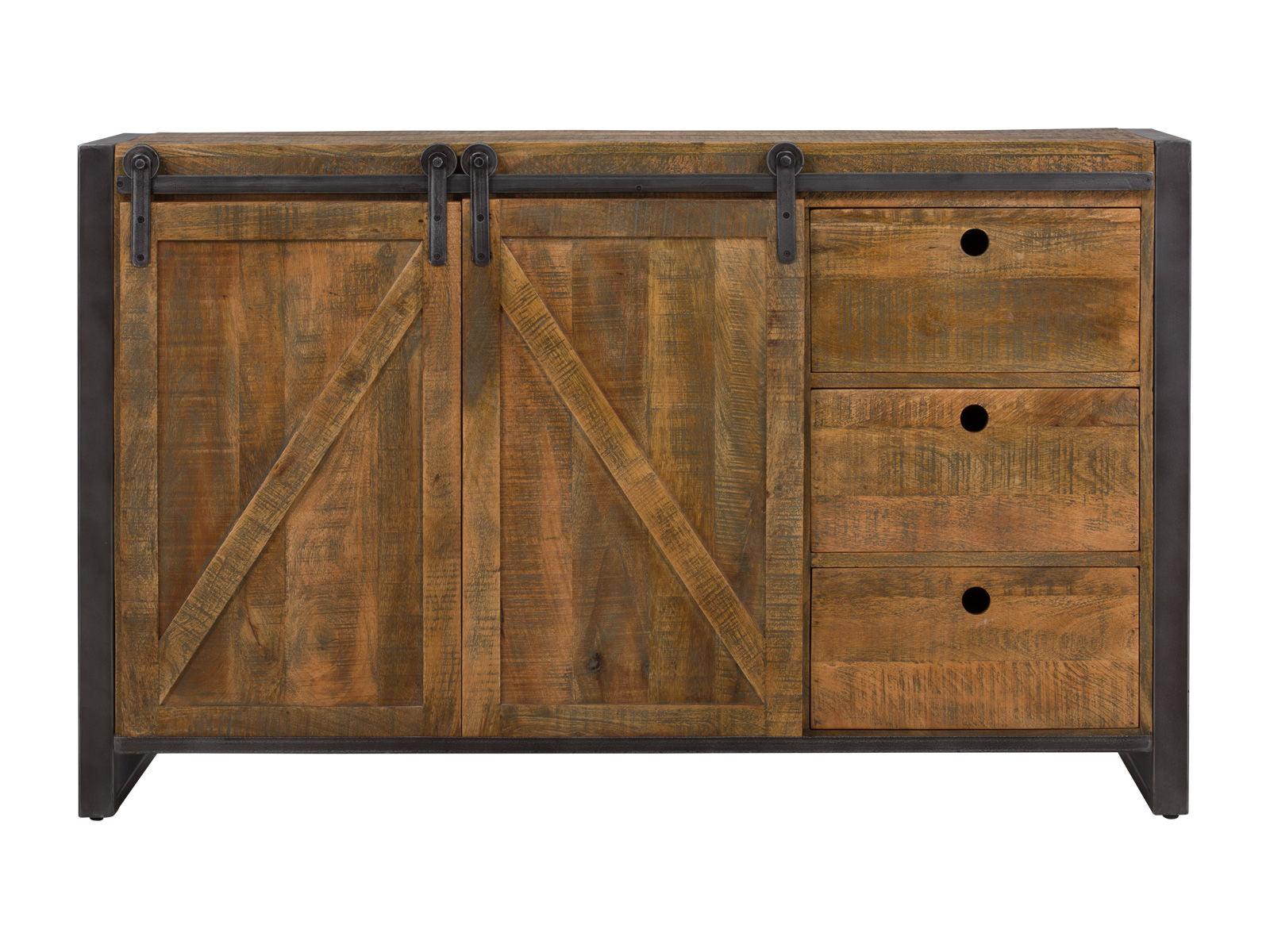 Virah Solid Wood Industrial Sideboard Cabinet #3 - Duraster