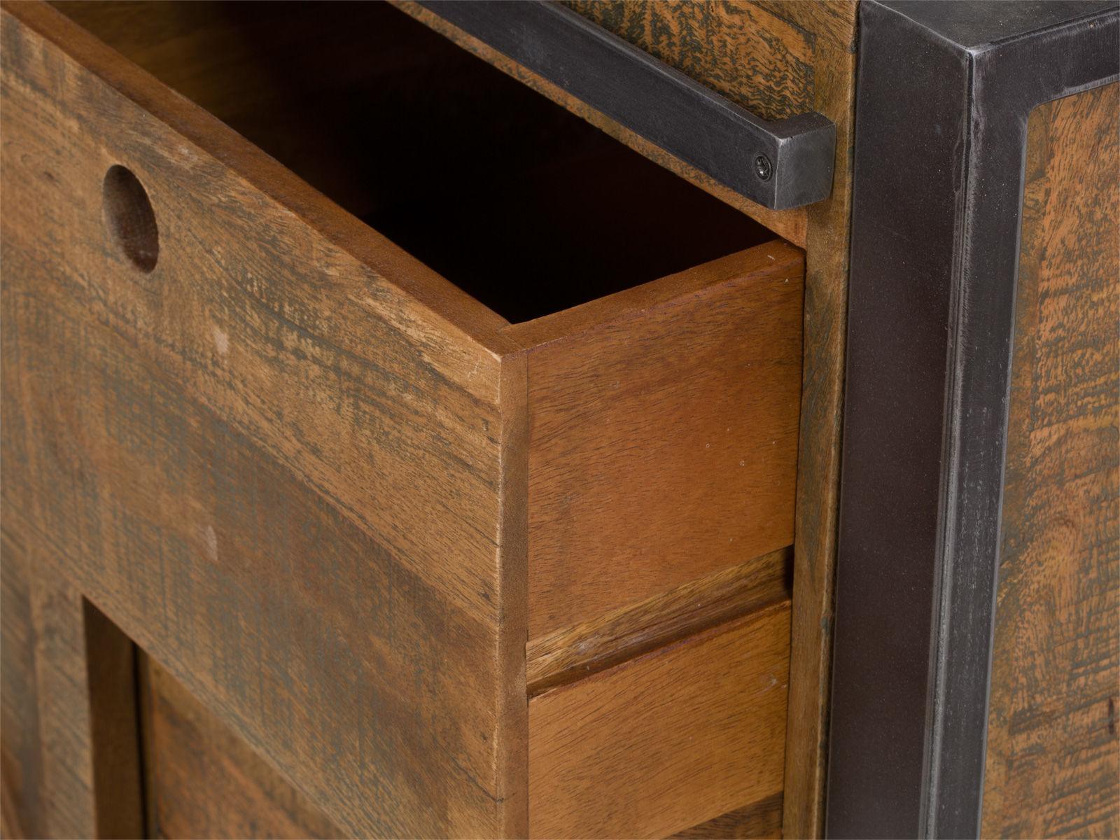 Virah Solid Wood Industrial Sideboard Cabinet #3 - Duraster