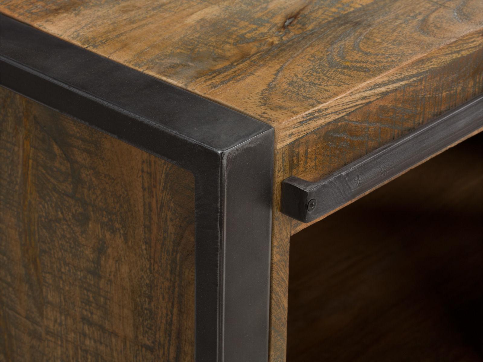Virah Solid Wood Industrial Sideboard Cabinet #3 - Duraster