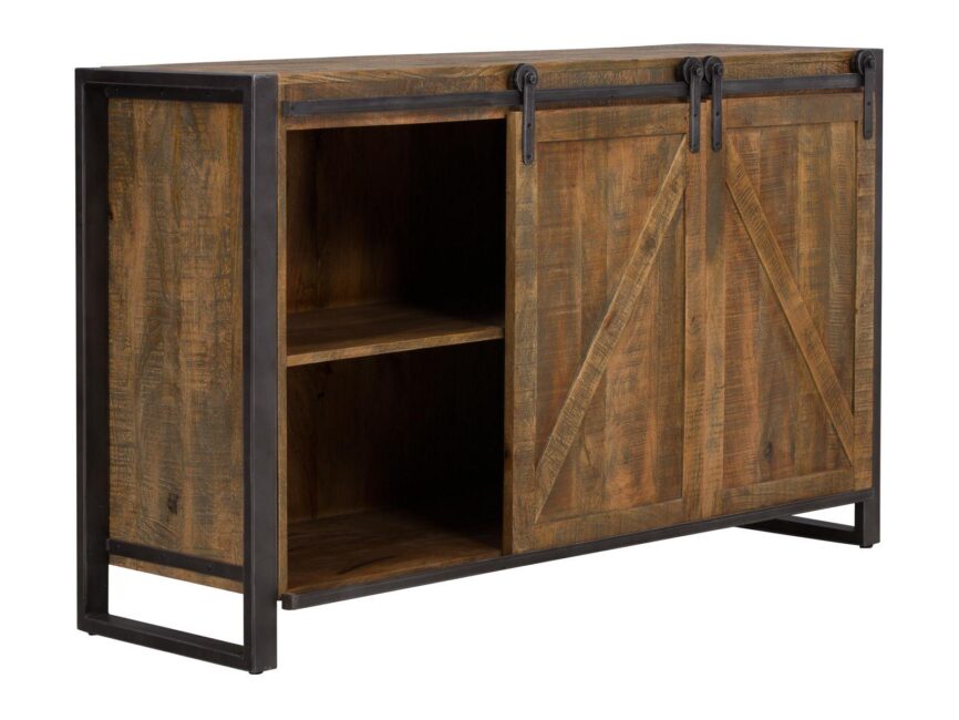 Virah Solid Wood Industrial Sideboard Cabinet #3 - Duraster