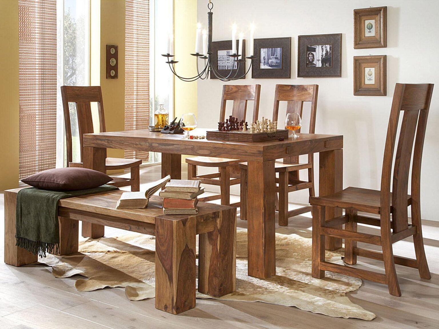 Vismit Solid Sheesham wood Dining Table  #5 - Duraster