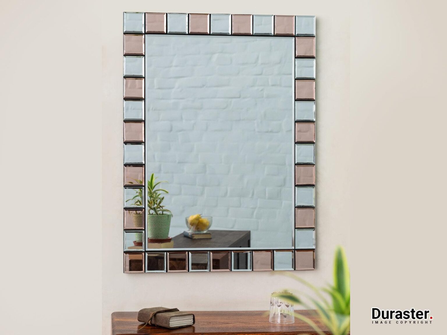 Squre Pattern wall Mirror - Duraster