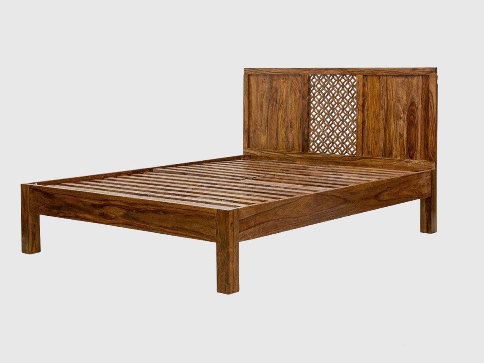 Duraster Vismit Solid Sheesham Wood Carved Bed #1 - Image 2