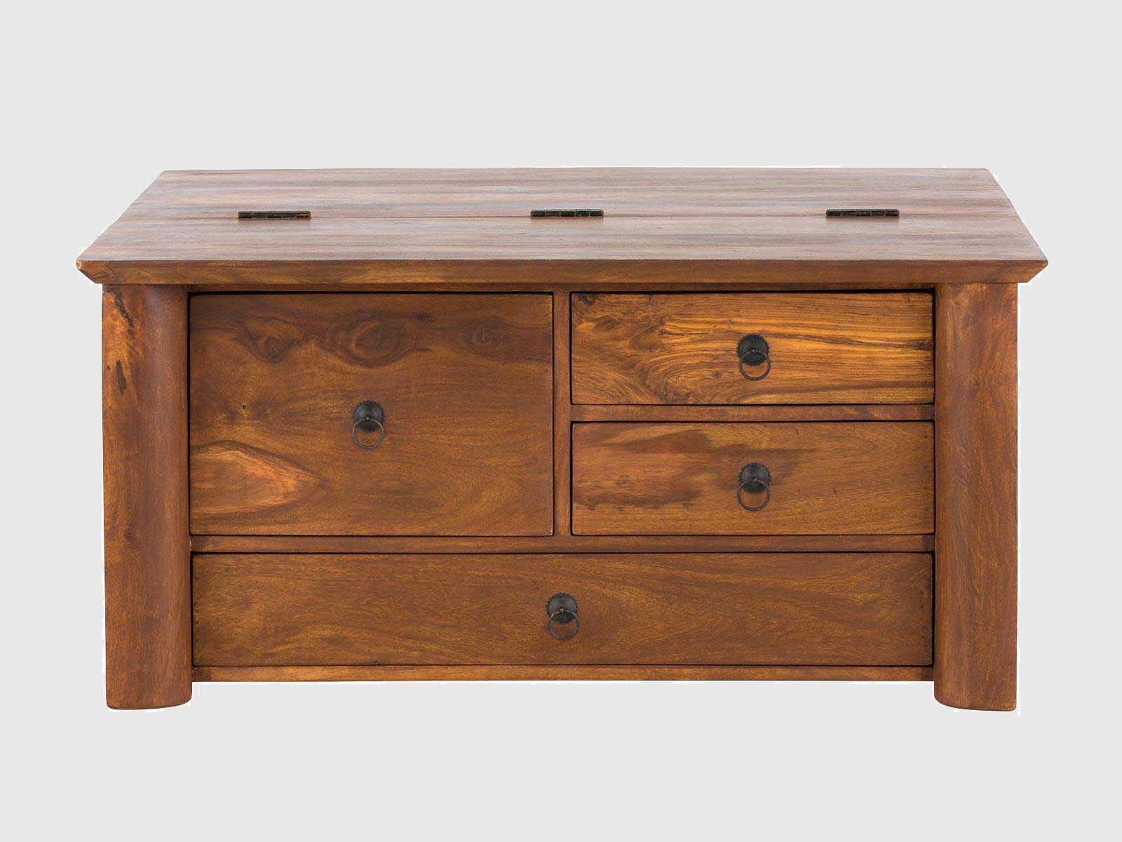 Duraster Vismit Solid Sheesham wood Coffee Table Chest #5 - Image 2