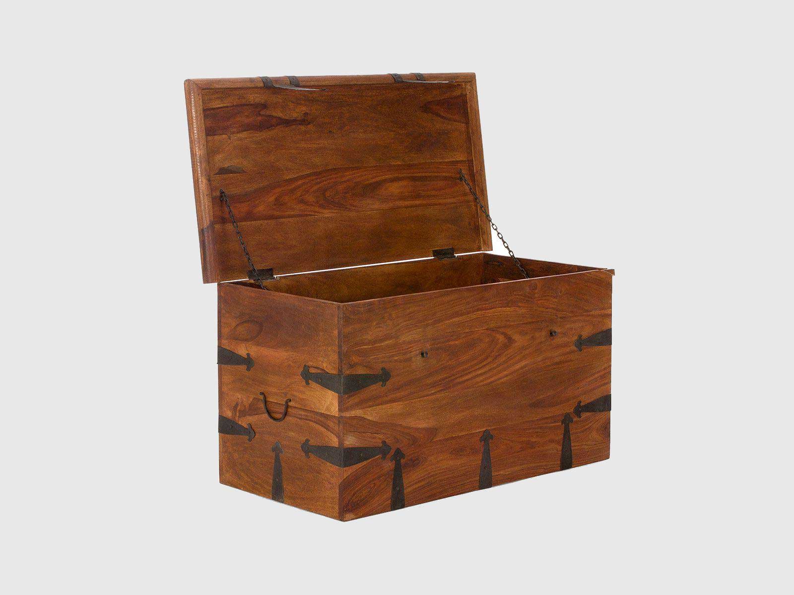 Duraster Vismit Solid Sheesham wood Colonial Style Storage Trunk / Coffee Table #6 - Image 3
