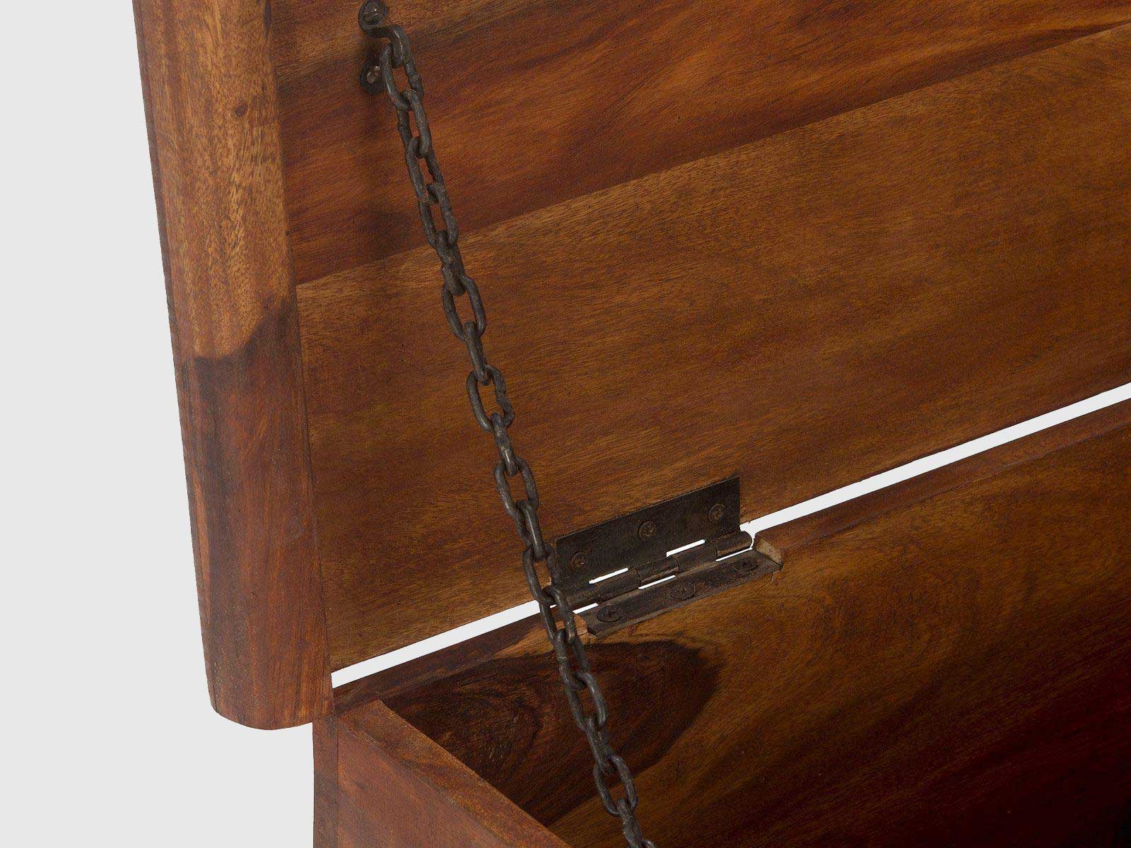 Duraster Vismit Solid Sheesham wood Colonial Style Storage Trunk / Coffee Table #6 - Image 5