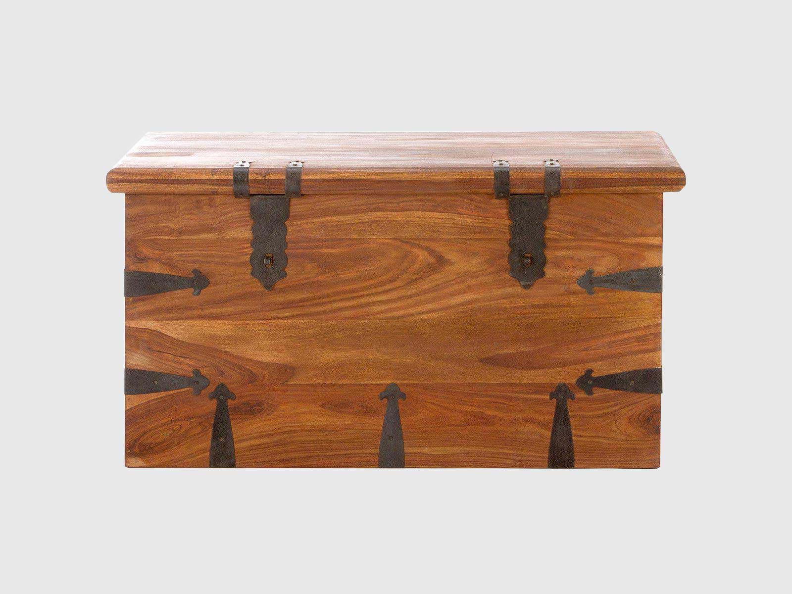 Duraster Vismit Solid Sheesham wood Colonial Style Storage Trunk / Coffee Table #6 - Image 2