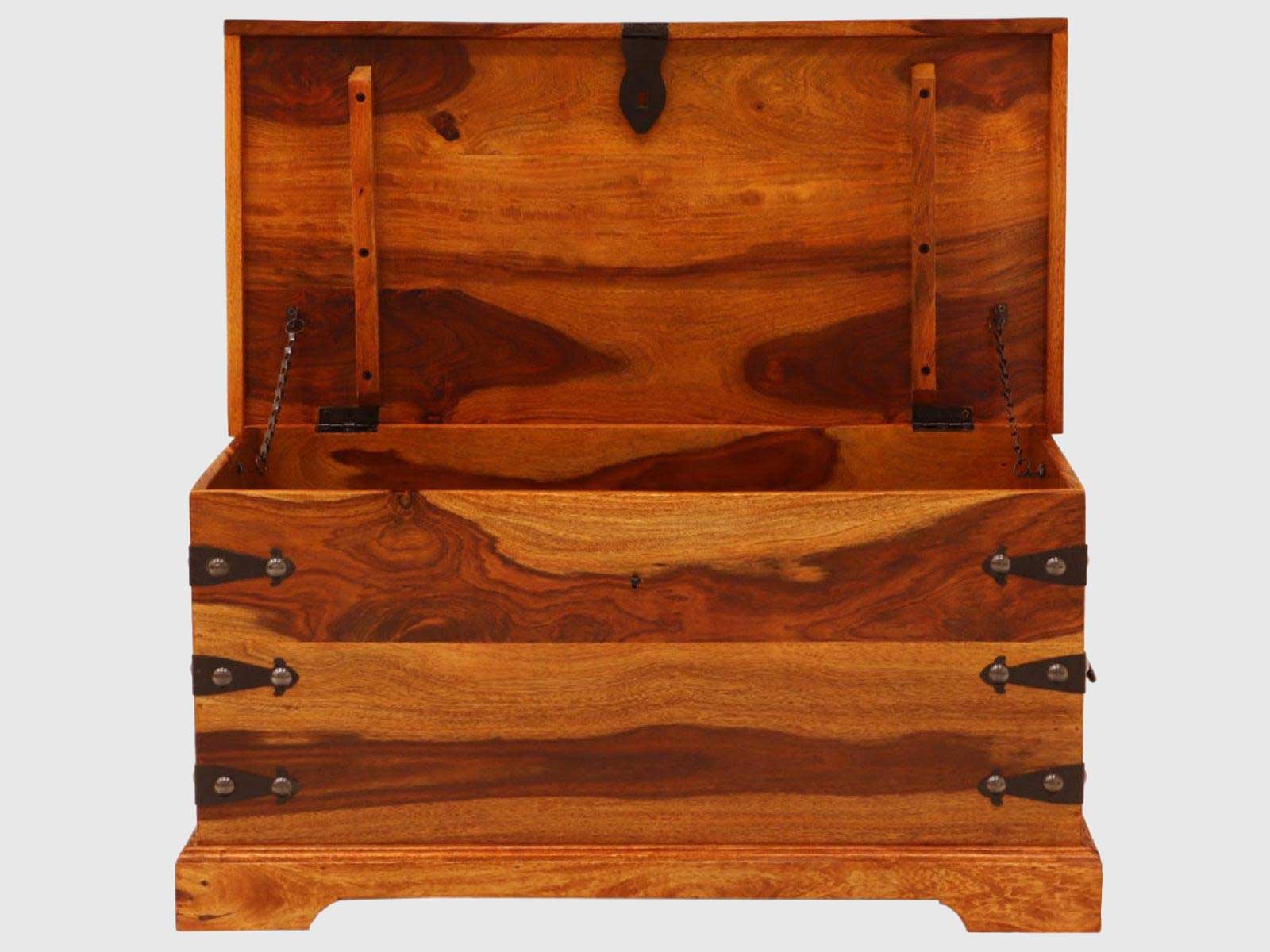 Duraster Vismit Solid Sheesham wood Colonial Style Storage Trunk #9 - Image 2