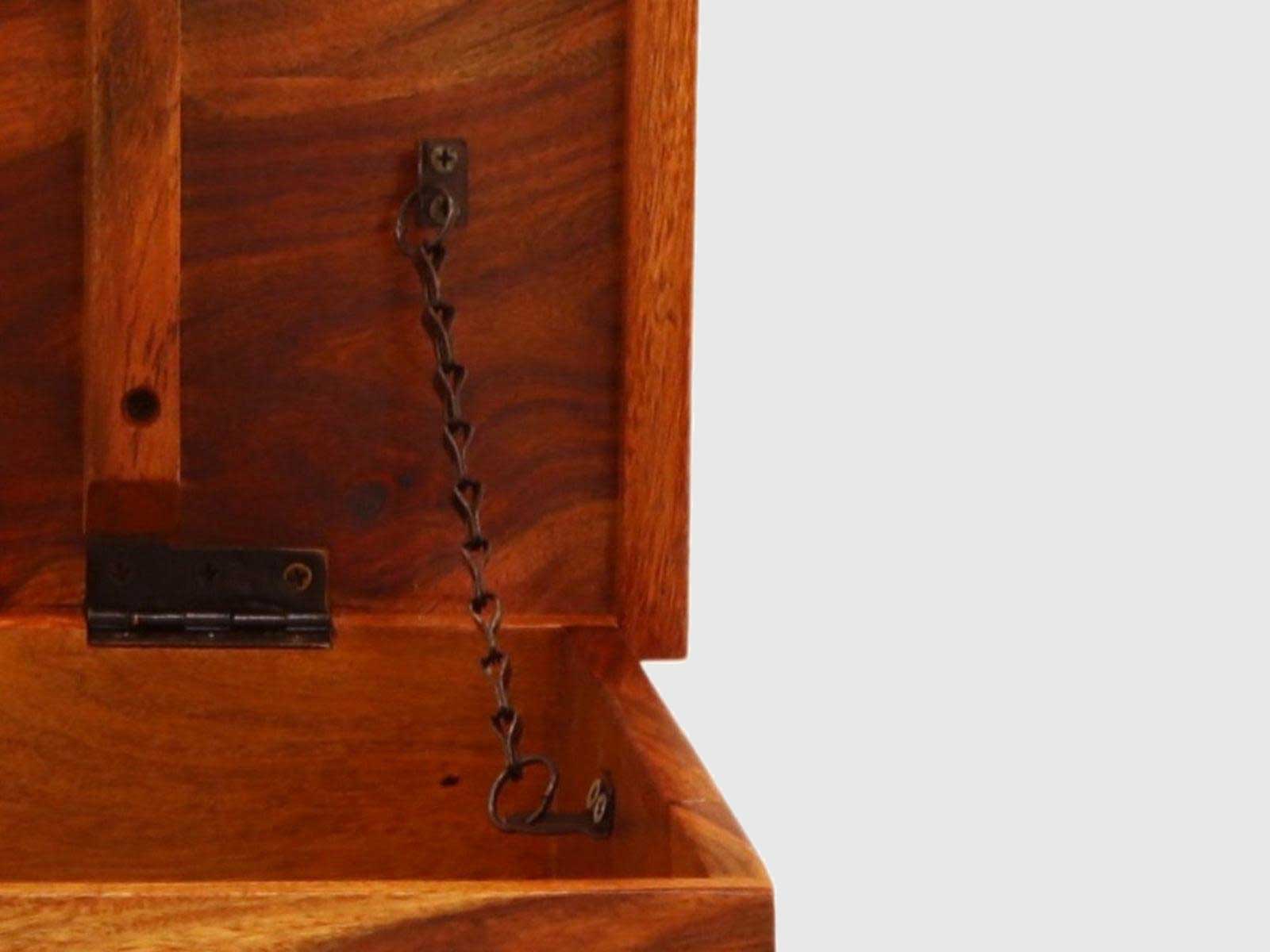 Duraster Vismit Solid Sheesham wood Colonial Style Storage Trunk #9 - Image 4