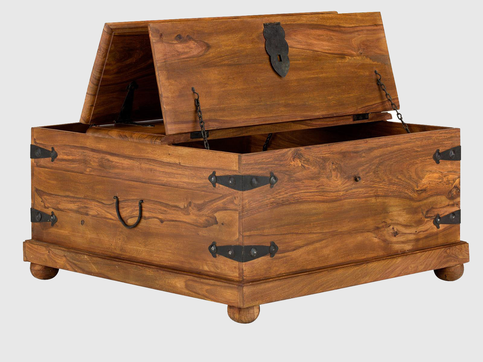 Duraster Vismit Solid Sheesham wood Storage Trunk / Coffee Table #7 - Image 3