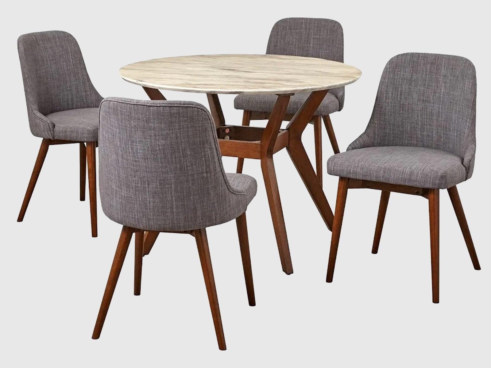 Duraster Xoteak Dining Table Set 4 Seater with Marble Top #3 - Image 3