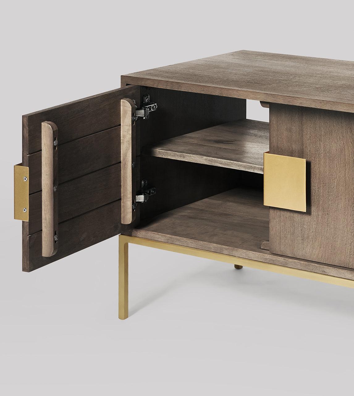 Versaw TV Stand Mango Wood Sand Grey #1 - Duraster