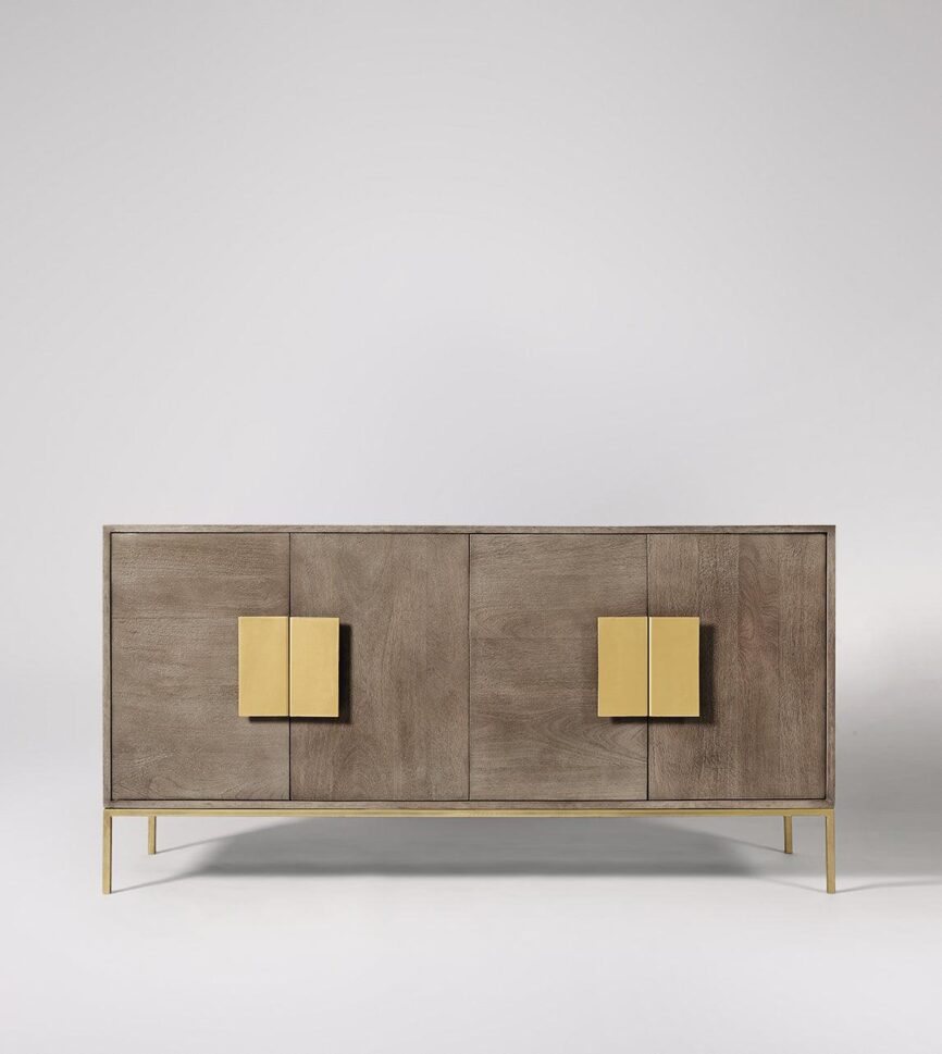 Versaw Sideboard Mango Wood Sand Grey #2 - Duraster