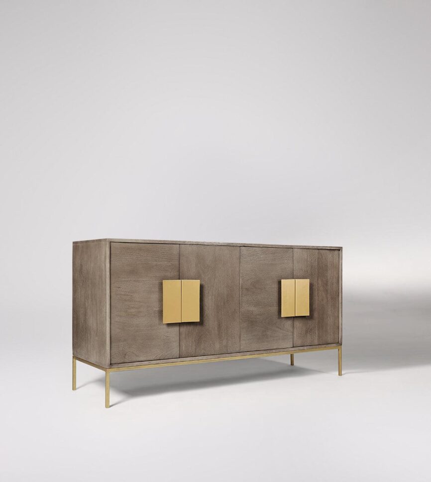 Versaw Sideboard Mango Wood Sand Grey #2 - Duraster
