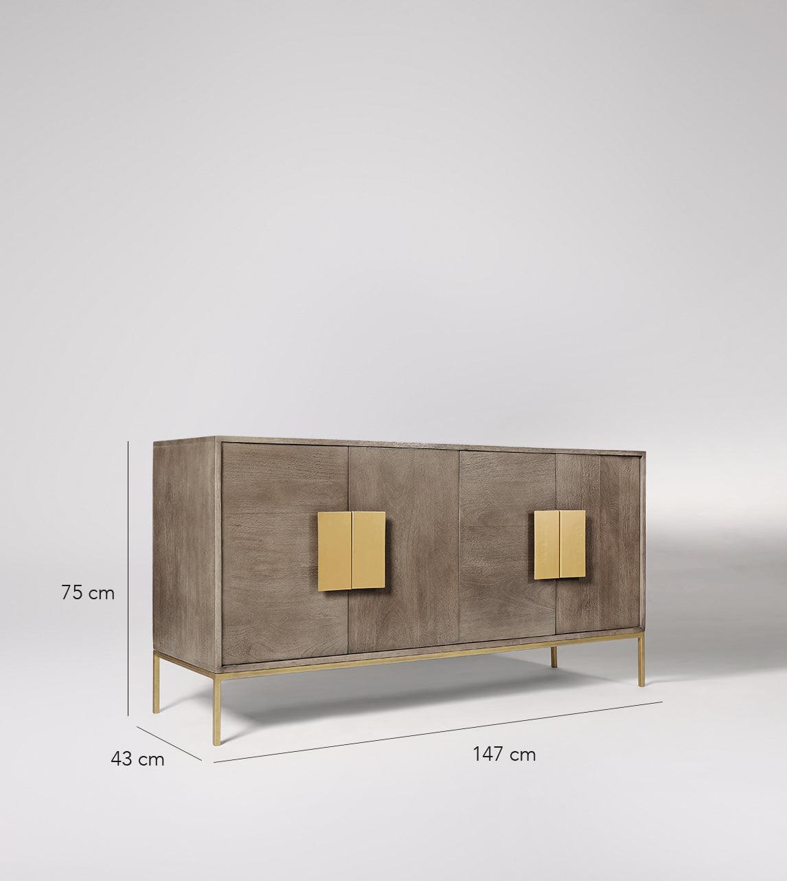 Versaw Sideboard Mango Wood Sand Grey #2 - Duraster