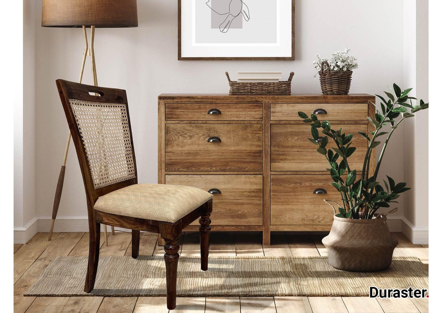 Tuscany Solid Sheesham Wooden Cane Chair #2 - Duraster