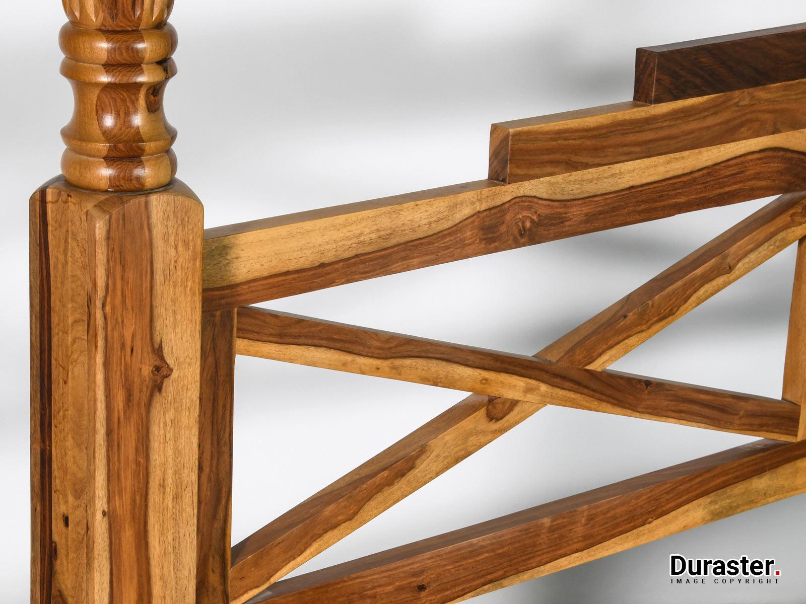 Four Poster Solid Sheesham wood Canopy Bed - Duraster