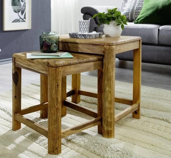 Kondhana Sheesham Side table set 2 pcs Cabinet #38 - Duraster