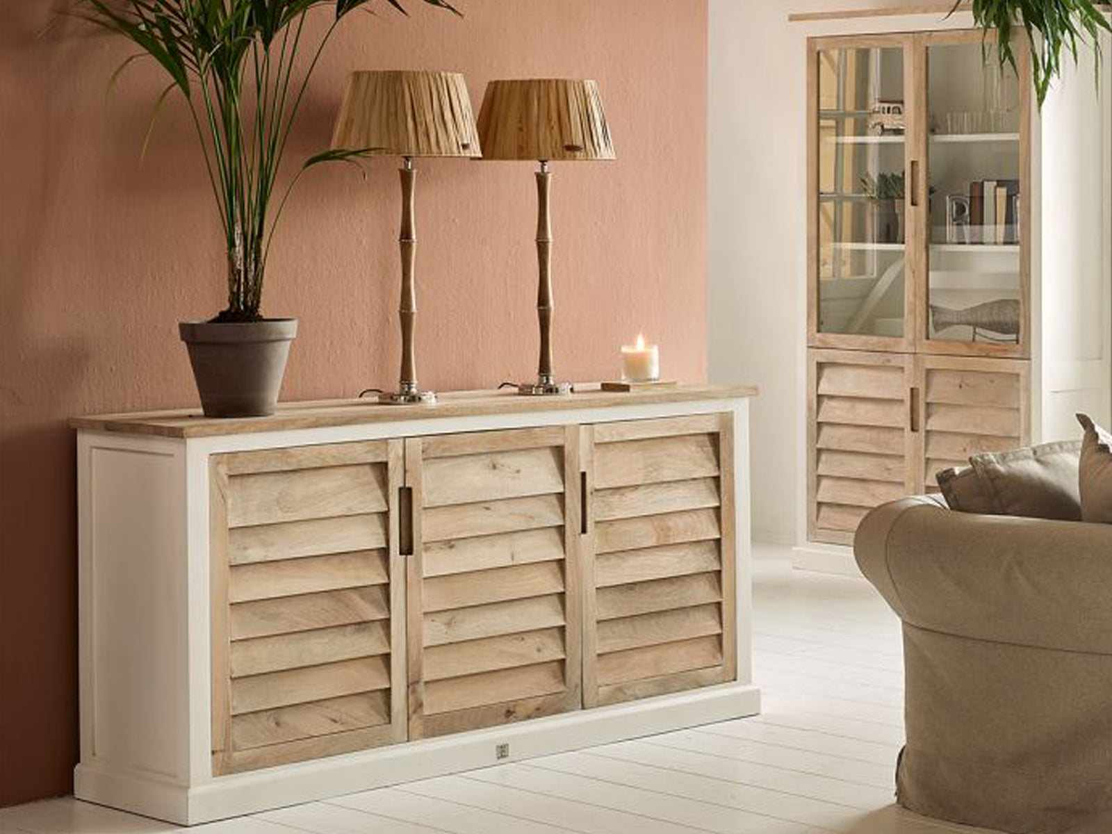 Novo Premium Solid Mango wood Sideboard Cabinet #9