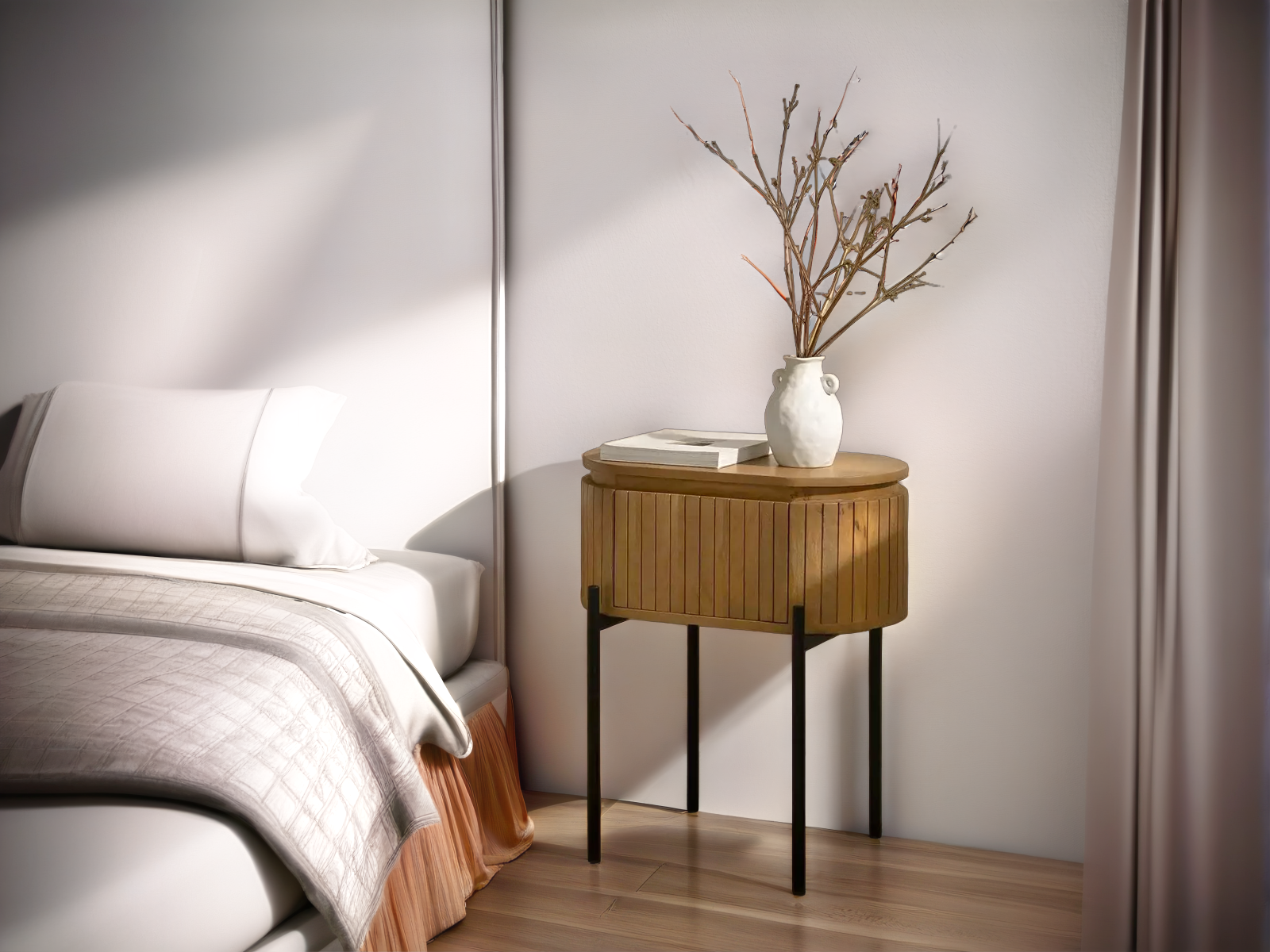 Piccolo Mango Wood Bedside #1