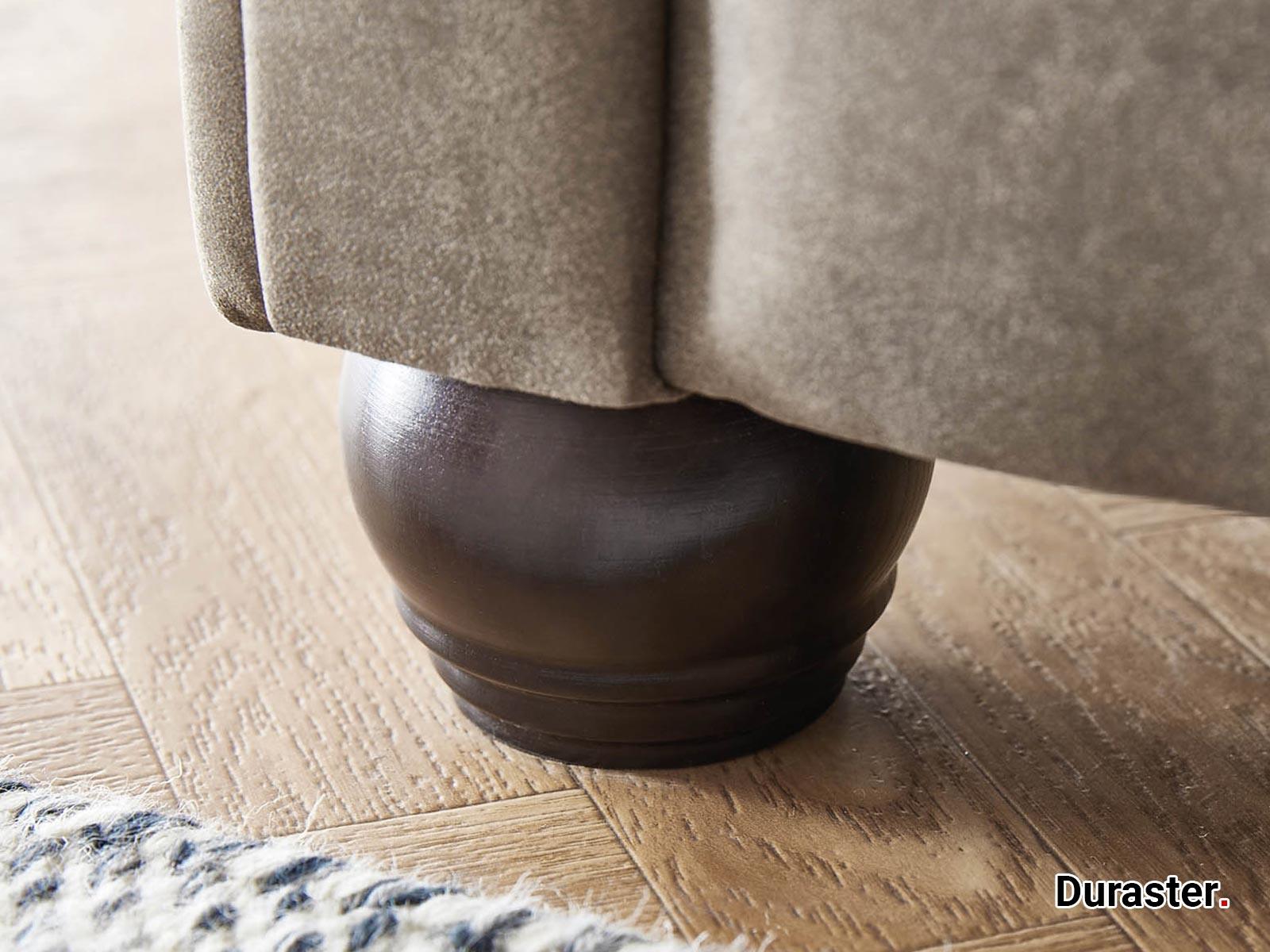 Norwich Chesterfield Taupe Ottoman Left #29 - Duraster