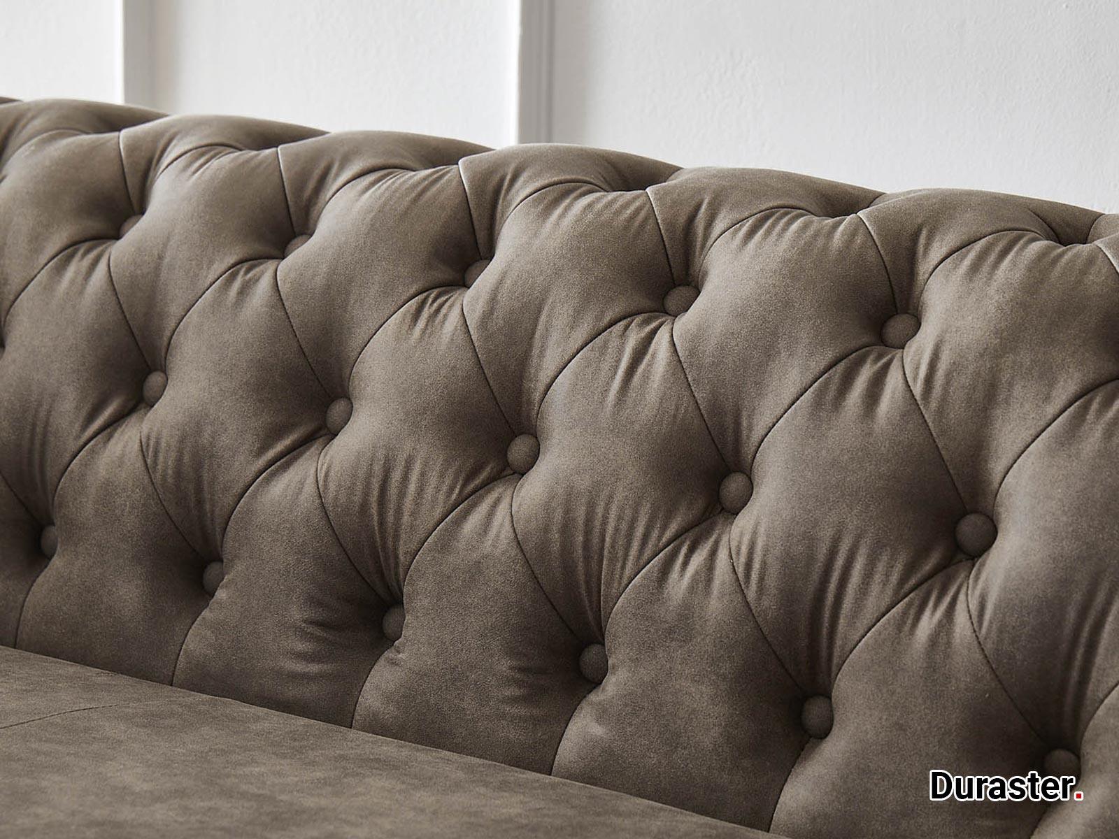 Norwich Chesterfield Taupe Ottoman Right #28 - Duraster