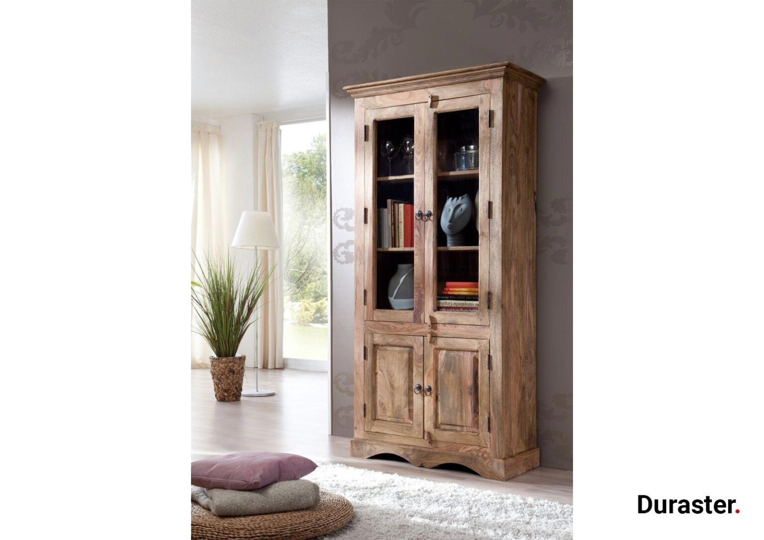 Victoria Modern Sheesham Showcase Cabinet #2 - Duraster