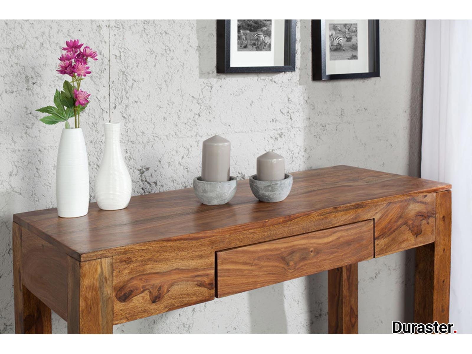 Solid Sheesham 1 Drawer Console Table - Duraster