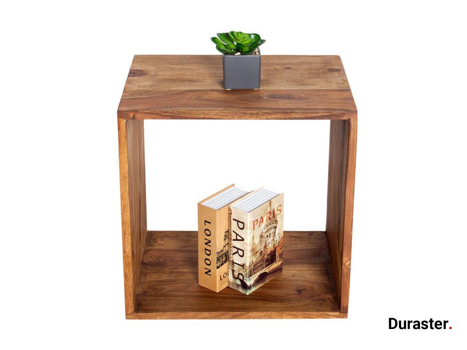Solid Sheesham Square Side Table - Duraster