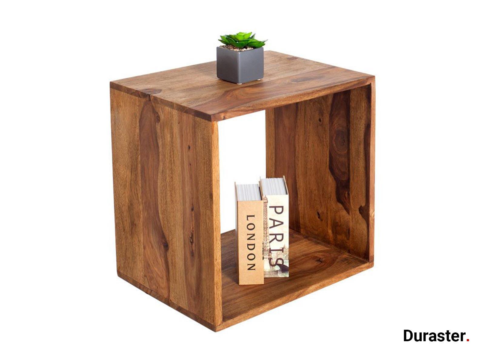 Solid Sheesham Square Side Table - Duraster