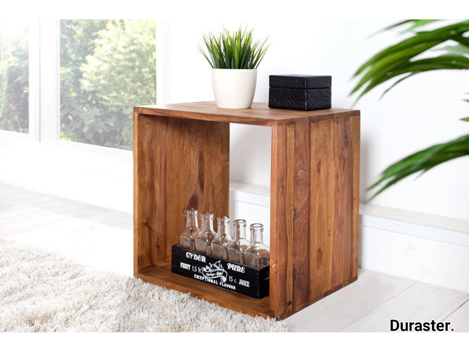 Solid Sheesham Square Side Table - Duraster