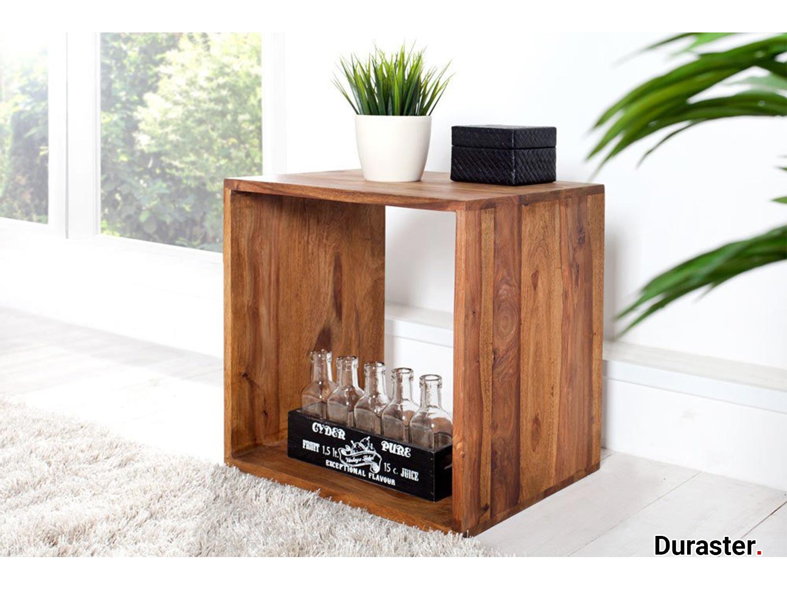 Solid Sheesham Square Side Table - Duraster
